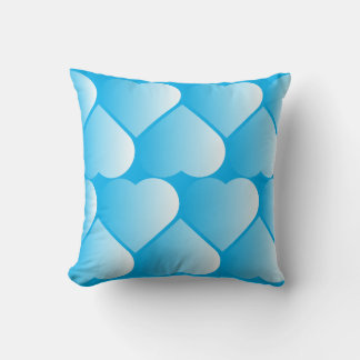 blue hearts cushion
