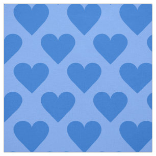 Blue Hearts custom fabric