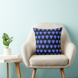 Blue Hearts Design Cushion