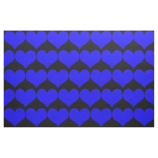 Blue Hearts Fabric