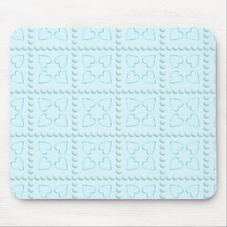 Blue Hearts Mouse Pad
