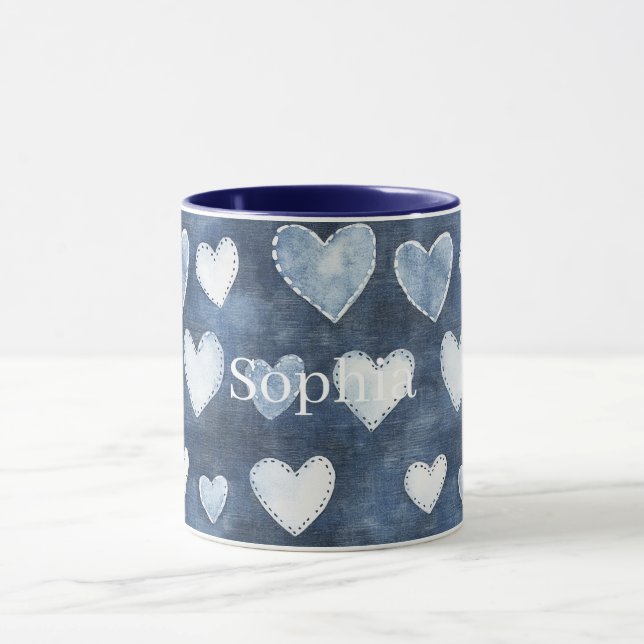 Blue Hearts Mug (Center)