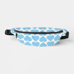 Blue Hearts Pattern, Romantic, Love Bum Bags
