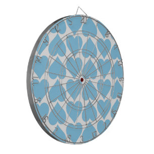 Blue Hearts Pattern, Romantic, Love Dartboard