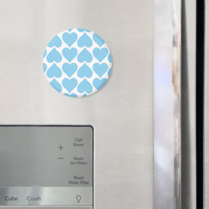 Blue Hearts Pattern, Romantic, Love Magnet