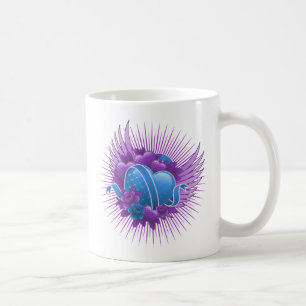 Blue Hearts Roses and Wings Coffee Mug