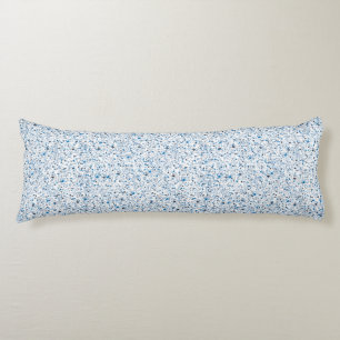 Blue Hearts Splatter Paint, Speckled Body Cushion