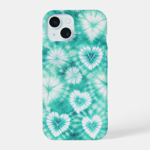 Blue Hearts Tie Dye iPhone 15 Case