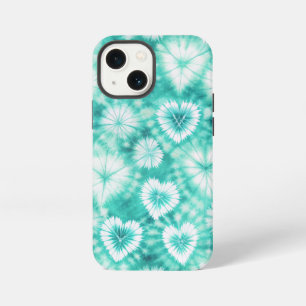Blue Hearts Tie Dye iPhone 13 Mini Case