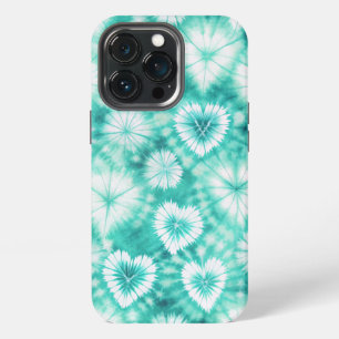 Blue Hearts Tie Dye iPhone 13 Pro Case