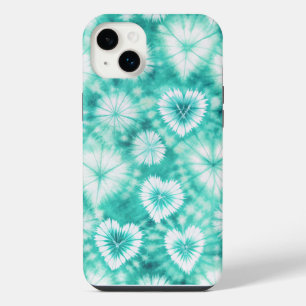 Blue Hearts Tie Dye iPhone 14 Plus Case