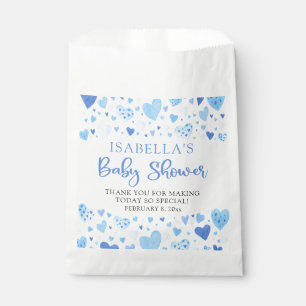 Blue Hearts Valentine Sweetheart Baby Shower Favour Bag