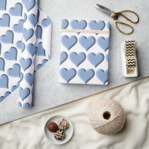 Blue Hearts  Wrapping Paper