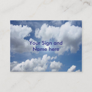 Blue Heaven Clouds + your ideas Business Card