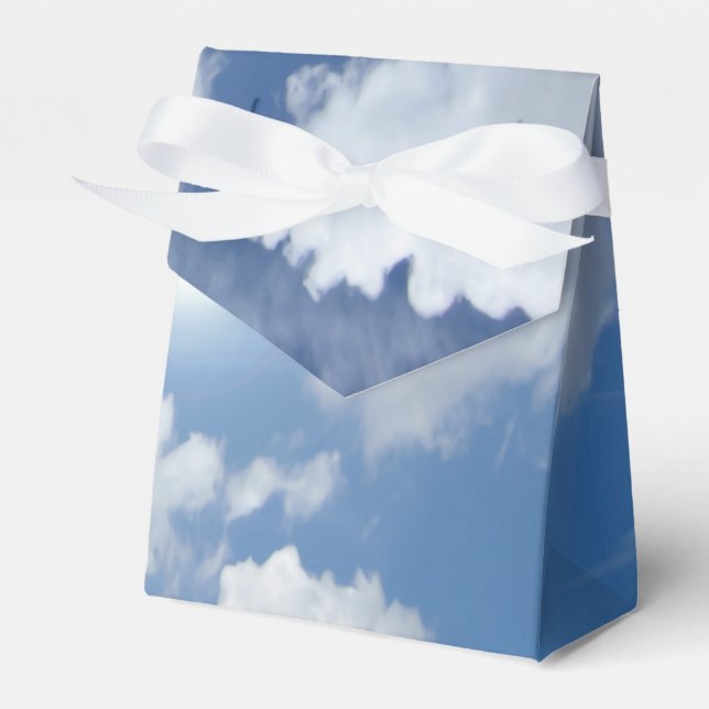 Blue Heaven Clouds + your ideas Favour Box (Front Side)