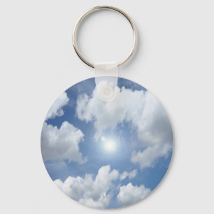 Blue Heaven Clouds + your ideas Key Ring