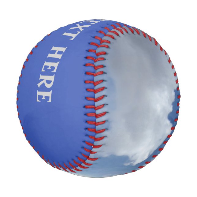 Blue Heaven Clouds + your text & ideas Baseball (Angled)