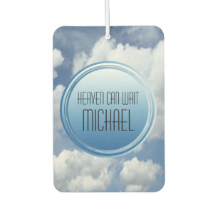 Blue Heaven Clouds + your text & ideas Car Air Freshener