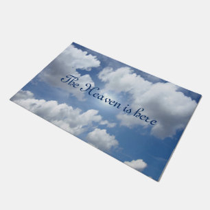 Blue Heaven Clouds + your text & ideas Doormat
