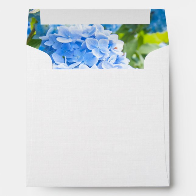 Blue Heaven, square wedding invitation envelope (Back (Bottom))