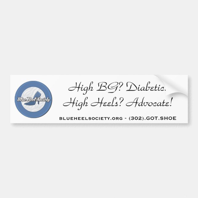 Blue Heel Society Bumper Sticker (Front)