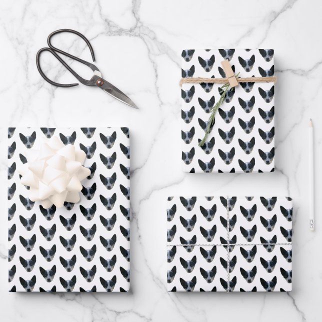 Blue Heeler ACD Cattle Dog Wrapping Paper (Front)