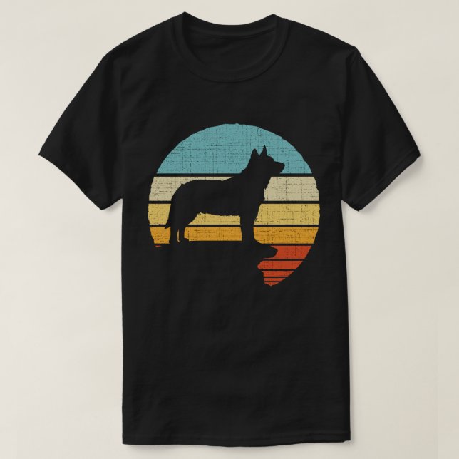  Blue Heeler Australian Cattle Dog Retro Dog Puppy T-Shirt (Design Front)