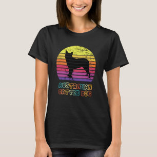 Blue Heeler Australian Cattle Dog Vintage Sunset   T-Shirt