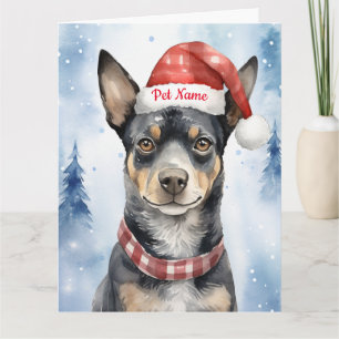 Blue Heeler Christmas Personalised  Card
