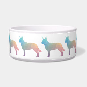 Blue Heeler Dog Breed Silhouette Geo Pastel