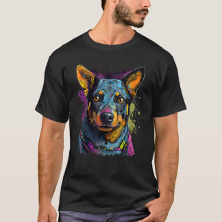 Blue Heeler Geometry Australian Cattle Dog Mandala T-Shirt