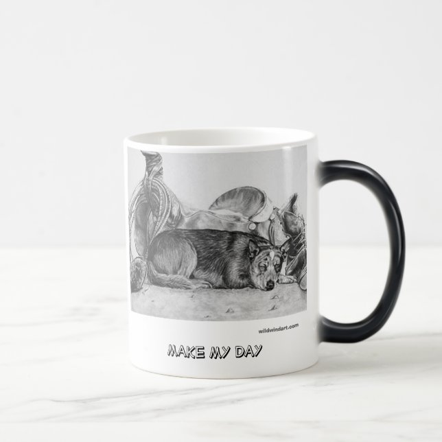 Blue Heeler mug series "Make My Day" (Right)