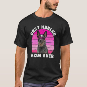 Blue Heeler Mum For Women Retro Blue Australian Ca T-Shirt
