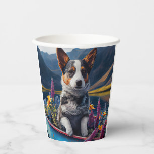 Blue Heeler on a Paddle: A Scenic Adventure Paper Cups