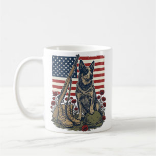 Blue Heeler Patriotic Memorial Vintage Engraving S Coffee Mug