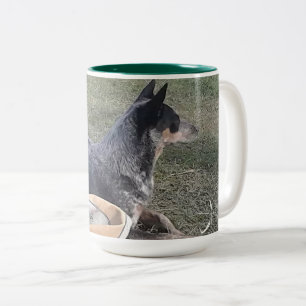 Blue Heeler Two-Tone Coffee Mug