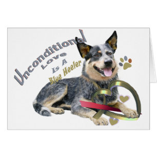 Blue Heeler Unconditional Love Card