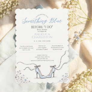 Blue Heels Something Blue Bridal Shower Invitation
