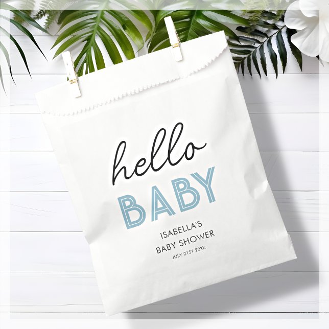 Blue Hello Baby | Baby Shower  Favour Bag (Creator Uploaded)