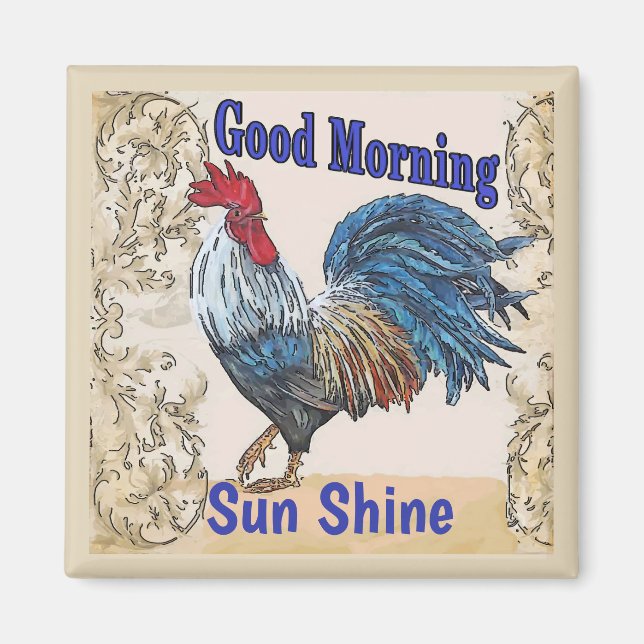 Blue Hens,Good Morning, Edit Text Magnet (Front)