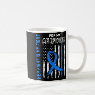 Blue Her Fight Diabetes Awareness Shirt Great Gran Coffee Mug