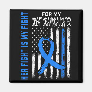 Blue Her Fight Diabetes Awareness Shirt Great Gran Magnet