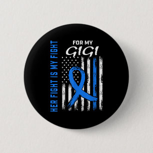 Blue Her Fight Is My Fight Diabetes Awareness Shir 6 Cm Round Badge