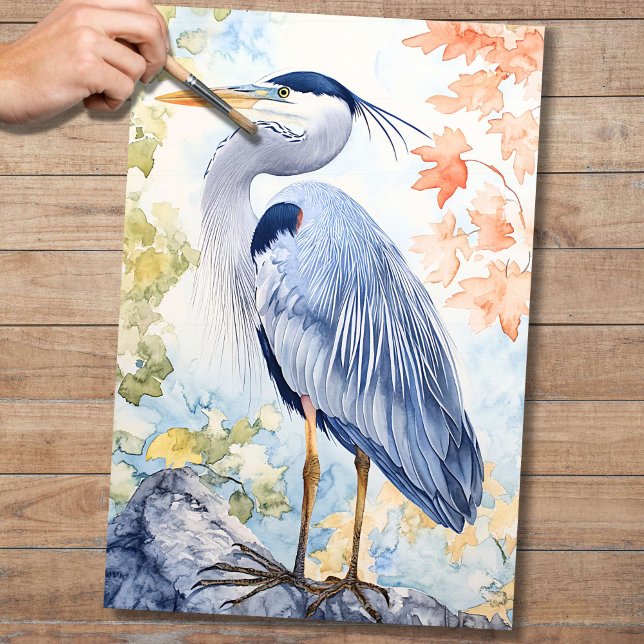Blue Heron 4 Decoupage Paper (Creator Uploaded)