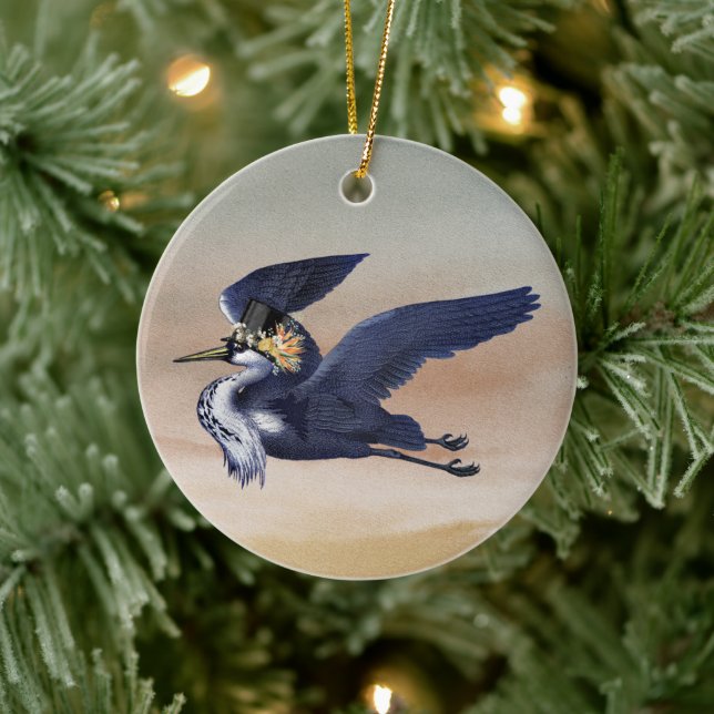 Blue Heron at Sunset Ornament (Tree)