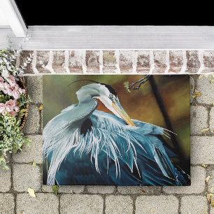 Blue Heron Bird Doormat