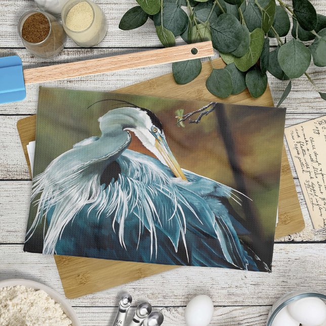 Blue Heron Bird Tea Towel (Creator Uploaded)