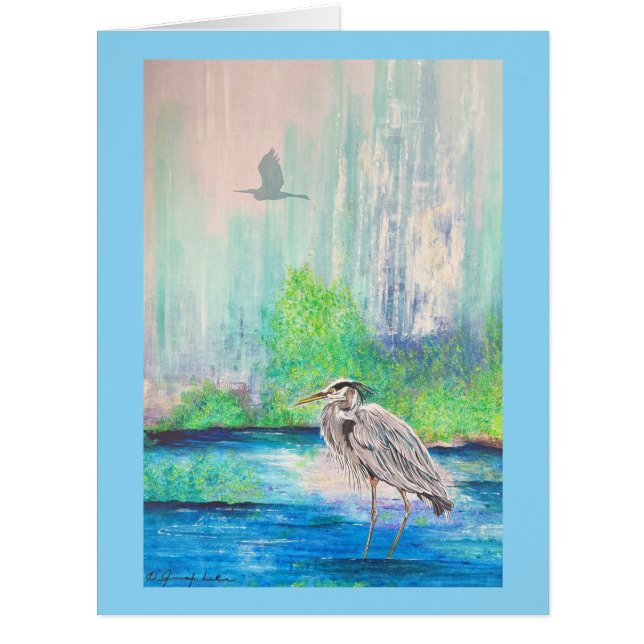 Blue Heron Card (Front)