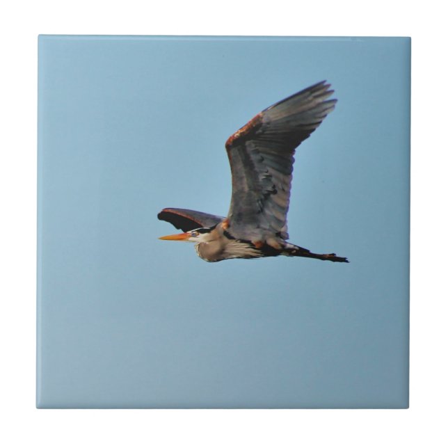 Blue Heron Ceramic Tile (Front)