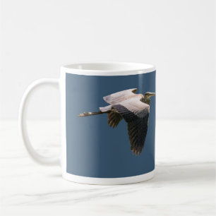 Blue heron coffee mug